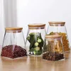 Food Savers Lagerbehälter Eine Glasspeicherbox zur Aufbewahrung von Lebensmitteln einschließlich Jars Kitchen Boxes Deckelbehälter und Hausgartenorganisationen H240425