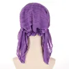 Hidżabs Women Hidżab Ruffle Trinda oddychająca plisowana głowa szalik czapka oddychająca włosy Modna turban Multicolor Dostępna D240425