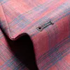 Costumes masculins 2024 Spring Simple Plaid Business Suit / Slim Fit Groom pour se marier Robe Blazers / Man Casual Jacket