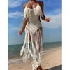 Lässige Kleider Ladies Beach Sexy Rückenless Kleid Sommer gewebt