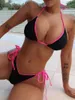 Damskie stroje kąpielowe seksowny trójkąt push up set bikini krawat łagoda Brazylijska bikini bikini dla kobiet noszenie kąpieli Kąpiec Dwuczęściowy strój kąpielowy