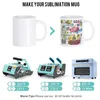 Tumbler DIY Sublimation Keramic Tasse 11 Unzen kreative weiße Blanks Kaffeetassen Auto Trinkwasser Tumbler mit Griff H240425