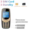 Servo Q3308 Pro Sim Card 3 Standby Mini Mobiltelefon Bluetooth Speed ​​Dial Magic Voice FM Radio Call Recording Mobiltelefon