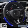 Steering Wheel Covers Car Ers 100% Brand New Reflective Faux Leather Elastic China Dragon Design Protector Drop Delivery Automobiles M Otgfs