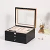 Jewelry Pouches Wood Box Retro Style Large Multilayer Marriage Holiday Gift Makeup Organizer Storage Case