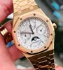 AP Timeless Pols Watch Royal Oak Series 26574or Rose Gold Wit Disc Back Transparant Agenda Mens Fashion Leisure Business Sports Machinery Watch