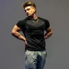 Camisetas masculinas ya estilo americano masculino camisetas esportivas ginástica de ginástica de manga curta de manga curta de ginástica executando roupas de treinamento rápido de secagem