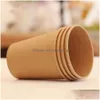 Straws Custom Printed Disposable Cups Pe Coated Kraft Double Wall Paper Cup for Drinking Party Supplies Drop Delivery Home Garden Ki Ot3nx