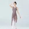 Balletto senza maniche per adulti tutu abito ginnastico body per donne balletto mesh costume da danza lirica costume da ballo contemporanea 240411