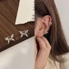 Charm Fashion Shiny Zircon Butterfly Flower Ear Clip utan piercingörhängen för kvinnor Wrap Earcuffs Earring Brud Wedding Jewelry