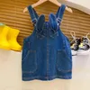 Roupas conjuntos de jeans de menina de menina vestido vestido de primavera para crianças set moda moda renda de lapela jeans jeans vestidos roupas garotas roupas