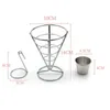 Assiettes 8 PCS FRENS FRICES Stand Cone Panier de frot