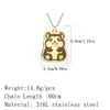 Colliers pendants Todorova Chubby Cheek Hamster Collier en acier inoxydable Bijoux animal mignon pour femmes Men Girth