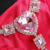 Külot Panties Pembe Kalp Külotu String İç Çamaşır Toptan Rhinestone Brezilya Viquinis Seksi Yeni Plaj Giysesi Kısa Çılgın Şort y240425