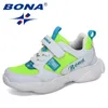 Chaussures décontractées Bona 2024 Designers Sneakers Enfants Walking Walking Kids Breathable Mesh Boys Sport Running Girls