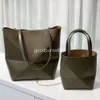 Bagos de la bolsa de diseño de Loe Bolsos de los hombros del rompecabezas Dama del cuero TOTE PLOTABLE Fashionable Gran capacidad Simple informal One Crossbody portátiles Mujeres de cubo portátil