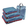Sacs de rangement Cubes d'emballage de compression de voyage avec sac à chaussures Portable Pliage Organisateur à bagages COMPRESSIBLES COMPRISE COMPRISE
