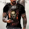 Męskie koszulki Summer Men T-shirty krótkie rękawy Modna Joker 3D Printed Street