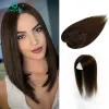 Toppers Dark Brown Real Human Hair Toppers Hairpiece For Women With Thining Hair Human Hair Pieces Thick Hairpieces Adding Extra Hair
