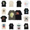 Dept Tshirt Summer Designer Mens TシャツDeptsシャツヴィンテージウォッシュ古いスケルトンカーグラフィティプリントカジュアルルーズショートスリーブTシャツDepts Tシャツ65