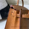 Top Luxury Classic Designer Custom Handmade Crocodile Handbag Bag Shiny Crocodile skin Tote Bag Women's Tote Purse Fashion tote bag for fast deliveryc9