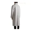 Designerrockar Cashmere Coats Luxury Coats Max Mara Womens Grey Classic Casual Cashmere Lace Up Mid Length Coat