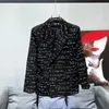 Herrdräkter PFHQ Letter Print axelkuddar Blazers Korean version Triple Breasted Male Cortile Advanced Summer Suit Jackets 21Z4340