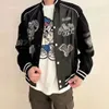 Giacche da uomo giacca in pelle pudri da donna autunno lettere autunno stampare patchwork motociclette bomber da baseball bomber cappotto casual 230809