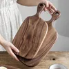 KVALITET KÖK TRÄCKNINGAR BLOCKS BEECH WALNUT Cutting Board Pizza Bread Fruit Sushi Tray Hangable Nonslip Tools 240411