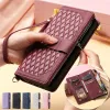 Fall Lanyard Flip Leather Phone Case för Redmi Note 12 Pro 12S 11 11S 10 10S 9 9S 8 13C 12C 10C 10A A1 Zipper Wallet Card Cover Coque