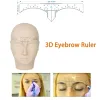 Accesories 20 PCS engångsögonbryn Mikroblad 3D Eyebrow Ruler Sticker korrekt skala Värde Mätning Skönhetsverktyg Set Permanent Makeup