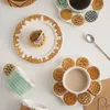 Gobelets mignonnes waffle biscuit série de forme tasse tasses à café avec poignée petit-déjeuner tasse à tasse à thé cadeau de desserts pour amis filles h240425