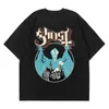 Herrpolos Nytt Ghost Band T-shirt Kvinnor Överdimensionerad mode coola London Singer fans fans Ess Summer Short Sleeve Print Rock Plain Black Teesl2404