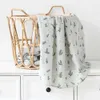 Dekens Swaddling 100% Gots Organic Cotton Acacia Geel Set Pasgeboren Muslin Wrap Baby Bed Muslin Swaddle Deken Deken voor baby