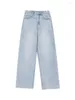 Jeans féminins bleu clair baggy harajuku pantalon denim y2k pantalon jean vintage japonais des années 2000