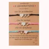 Braccialetti Charm Braccialetti Mother's Day Regalo in acciaio inossidabile Figlia di terza generazione Parente Bracciale Bracciale all'ingrosso