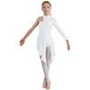 Kids Girl Modern Lyrical Dance Figure Skating Dress Ballet Gymnastics Latin Chacha Dancewear Floral Lace Bodice Leotard Dresses 240420