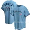 Baseball Jerseys Shirt Bluebird 11 # Jersey Men's Broidered Fan version 2022 Couleur bleu clair rouge