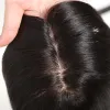 Toppers 12inch Kadın İnsan Saç Toppers Doğal Siyah Remy İnsan Saçı Toppers Kadınlar İçin Saç Dökülmesi Kapak İpek Base 4 Klip Saç Parçalarında