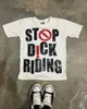 Herr t-shirts American Retro förfalskningsserie brev tryckt kort slve t-shirt män y2k koreanska harajuku mode par lös trend topp h240425