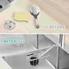 Kitchen Storage 1pc Stainless Steel Sponge Holder Sink Suction Cup Rack For Home (Silver)