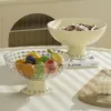 Display di frutta in piedi Paesaggio casa trasparente Snack caramelle Tavoli da tavolo Piatto Piatto Decorazione del contenitore 240425