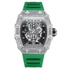 Onola volledige diamant mode horloge heren tape waterdichte kwarts horloge heren's