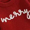 Pullover Christmas Newborn Baby Girls Boys Knusted Long Long Autumn Winter Spenters Letters Loose Pullover Tops Toddler Toddler Clothingl2404