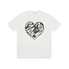Camisetas masculinas de designer Tide letra de tórax laminada de manga curta de manga curta