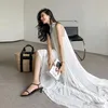 Maternity Dresses 2024 Summer Loose Women Pleated Chiffon Party Dress Sleeveless Pregnant Woan Wedding Dress White Maternity Photography Dresses