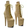 Dance Shoes Women 20CM/8inches Suede Upper Plating Platform Sexy High Heels Boots Pole 185