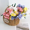 Fleurs décoratives Fleur artificielle 9 Head Cymbidium réaliste sans arrosage POGRAMME DE MARIAGE SIMULATION ART SOI