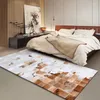 カーペットアメリカンスタイルの本物の牛革パッチワークランナーラグ本革ベッドサイドカーペット年装飾床マット