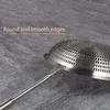 Colheres de colheres com fenda 304 Conda de filtro de skimmer em aço inoxidável para cozinha cozinha 16,9 polegadas (1pcs)